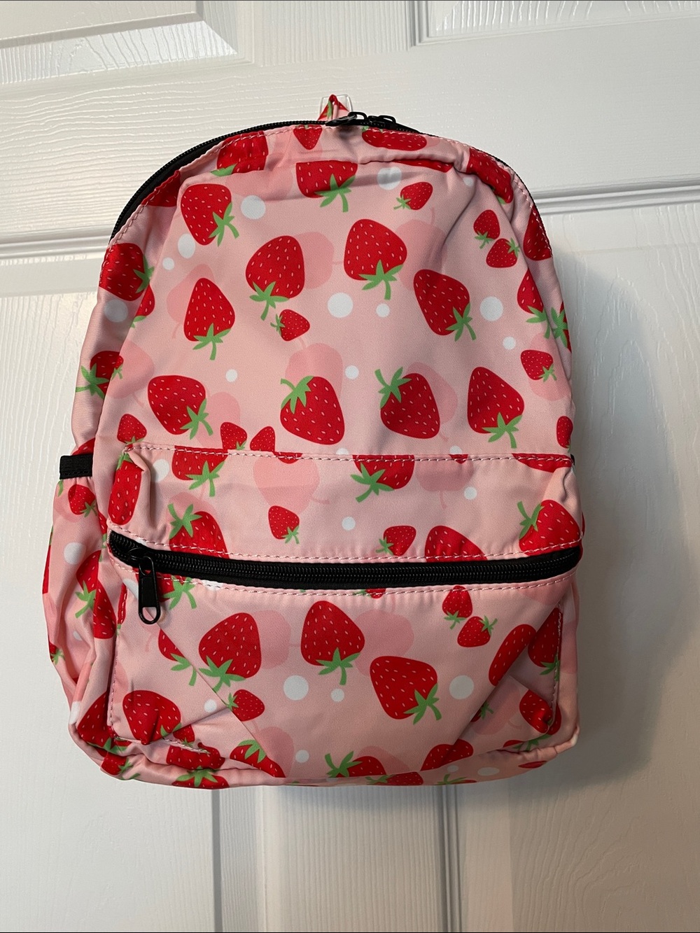 Kids Strawberry Print Pink Backpack - NWOT